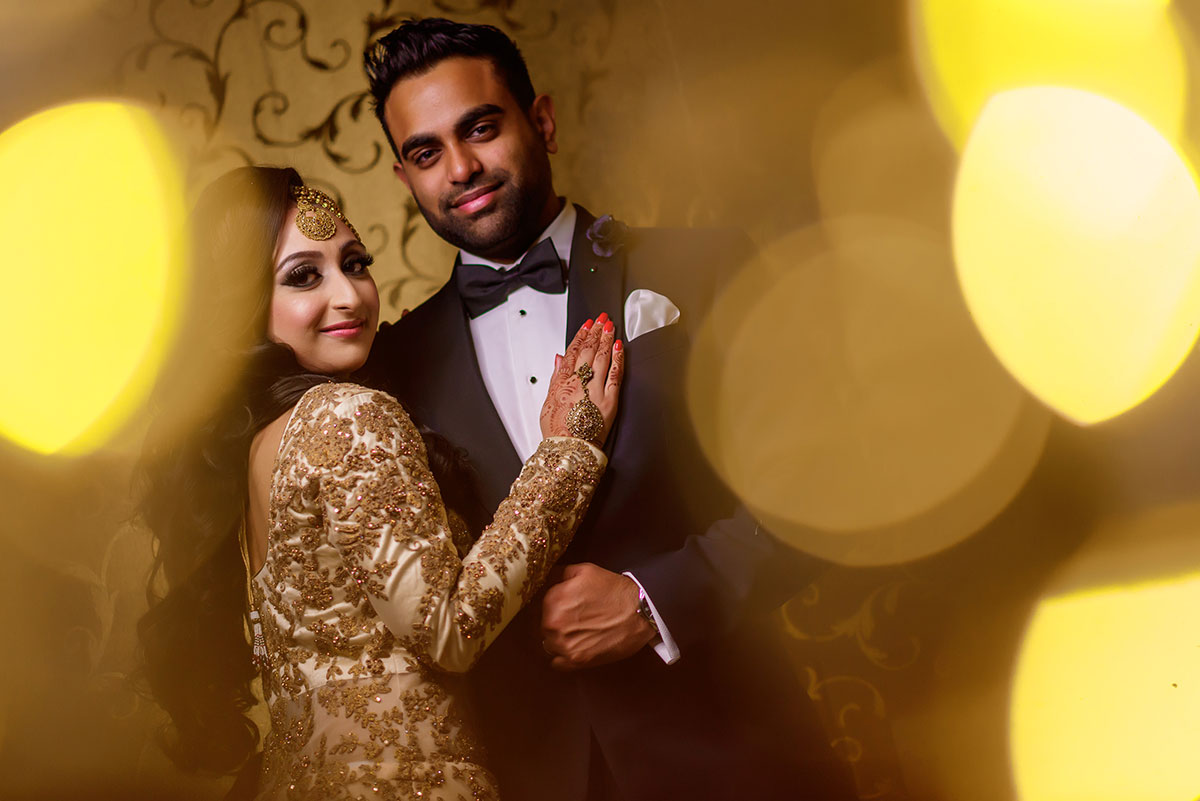 bride and groom couple portrait