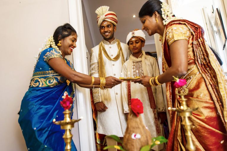 The arrival of the Groom and Aalathi ritual